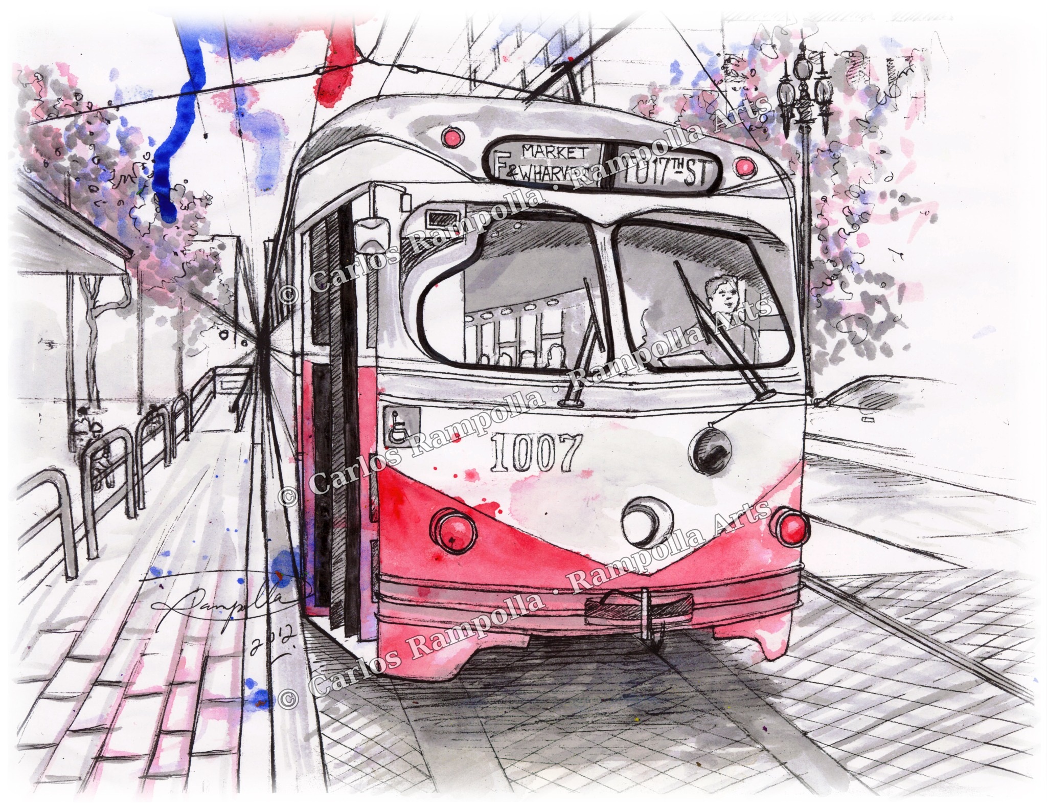 SF Historic Streetcar 1007 by Carlos Rampolla