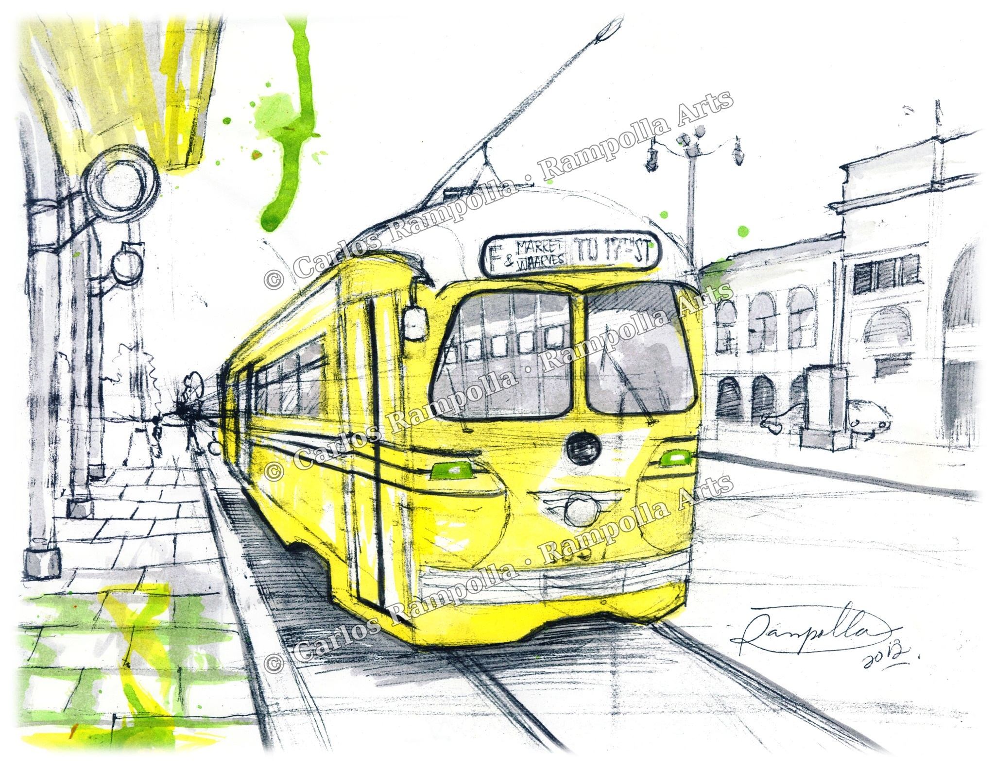 SF Historic Streetcar 1057 by Carlos Rampolla