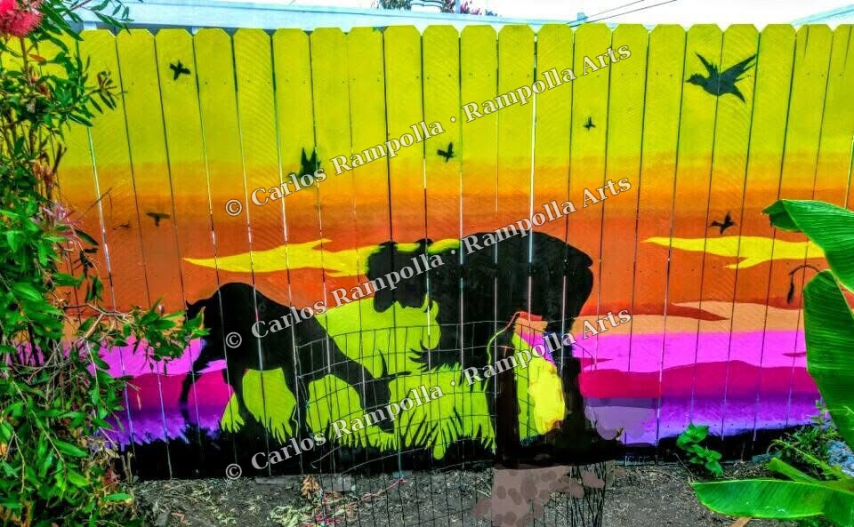 Fence Mural — Finished by Carlos Rampolla