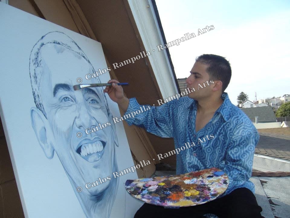 Obama — In Progress by Carlos Rampolla